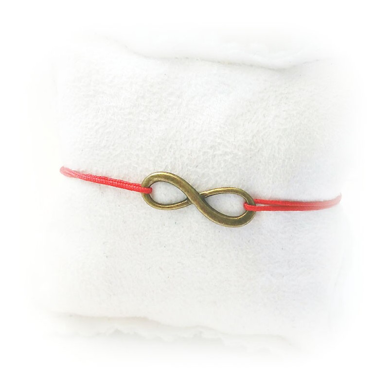 Infinity masonic bracelet and colored cord symbol lake of love
