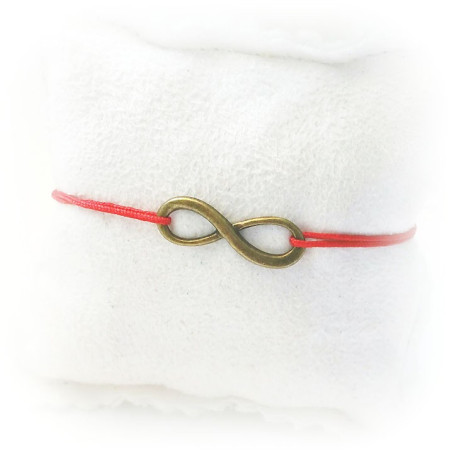 Infinity masonic bracelet and colored cord symbol lake of love