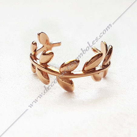 Adjustable brass ring gilded in fine yellow, pink or silver gold