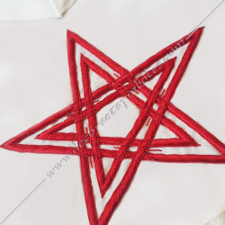 Tablier maconnique Chevalier du soleil 28e degre REAA etoile rouge 2