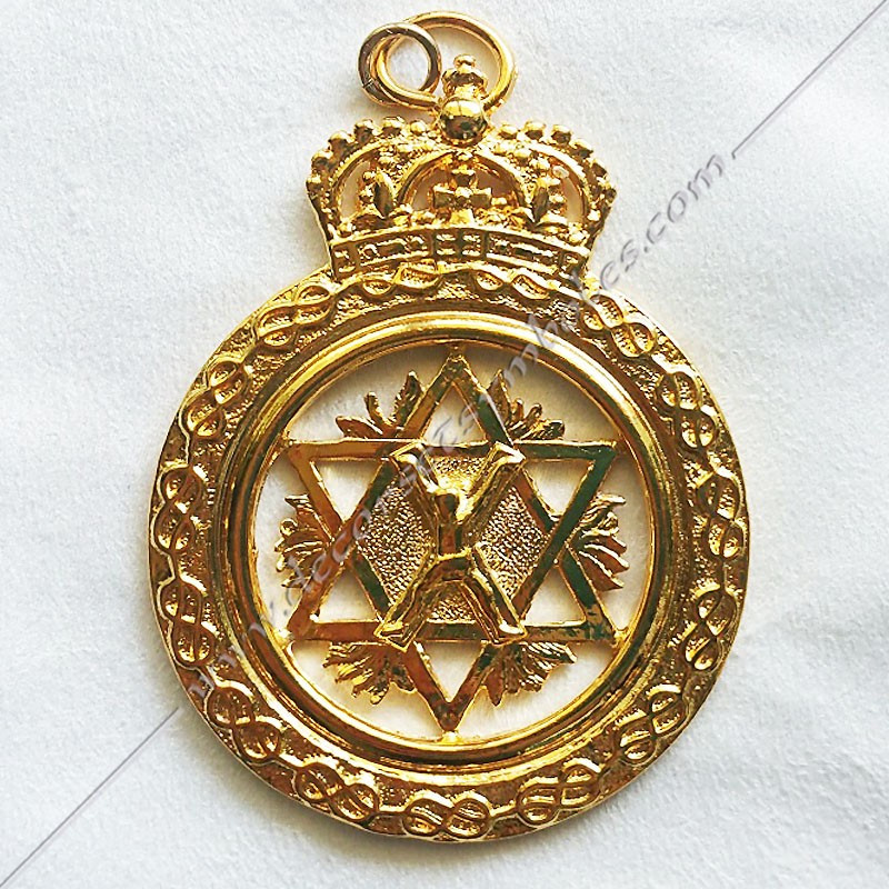 MESA du RER masonic jewel gilded with 24-carat fine golde