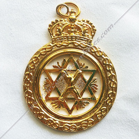 MESA du RER masonic jewel gilded with 24-carat fine golde