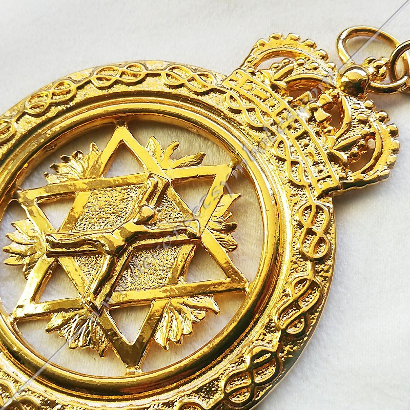 MESA du RER masonic jewel gilded with 24-carat fine golde