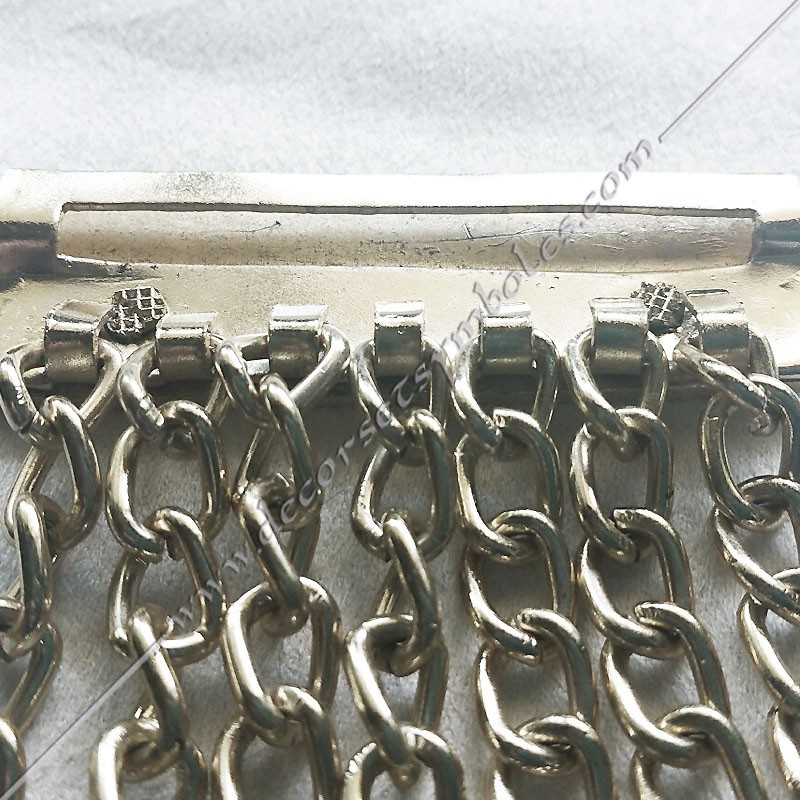 Boucles dorée pour ceinture de tablier maconnique. Decors de franc-maconnerie, accessoires, objets pour réparation de tabliers