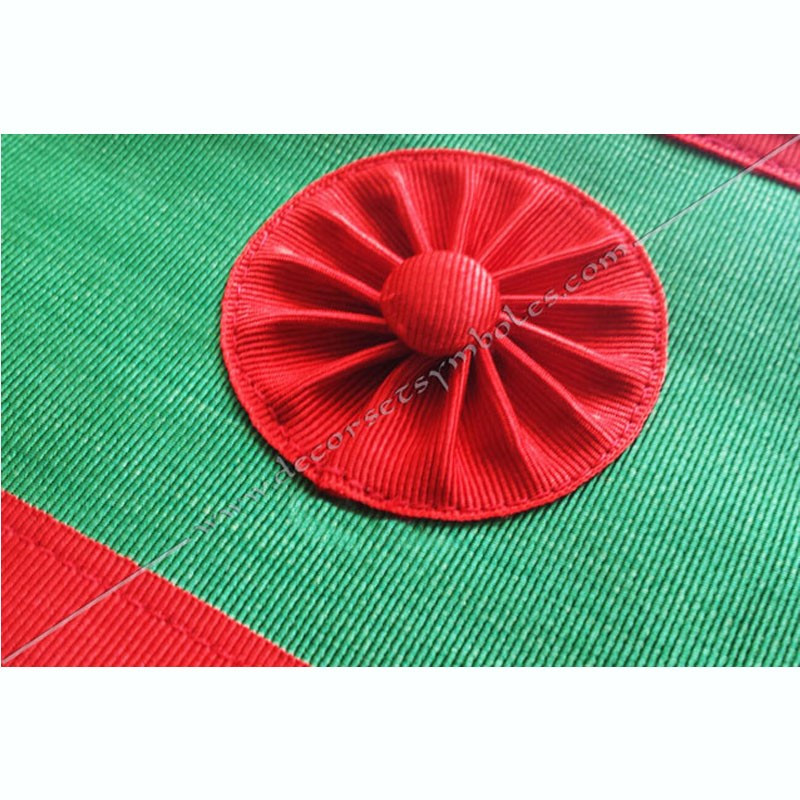 MESA du RER masonic apron in imitation leather with square bib