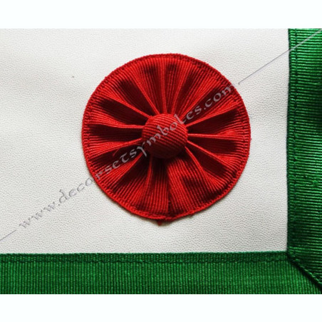 MESA du RER masonic apron in imitation leather with square bib