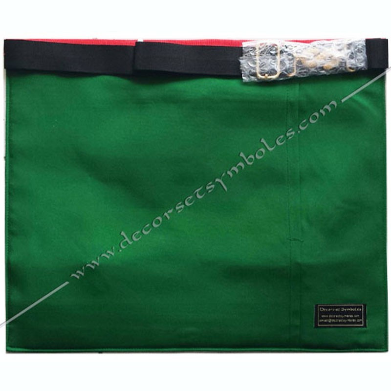 MESA du RER masonic apron in imitation leather with square bib