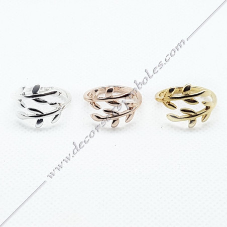 bagues-maconniques-bijoux-loges-or-argent-cadeaux-femmes-franc-maconnerie- feuilles-branches-acacia-decors-symboles