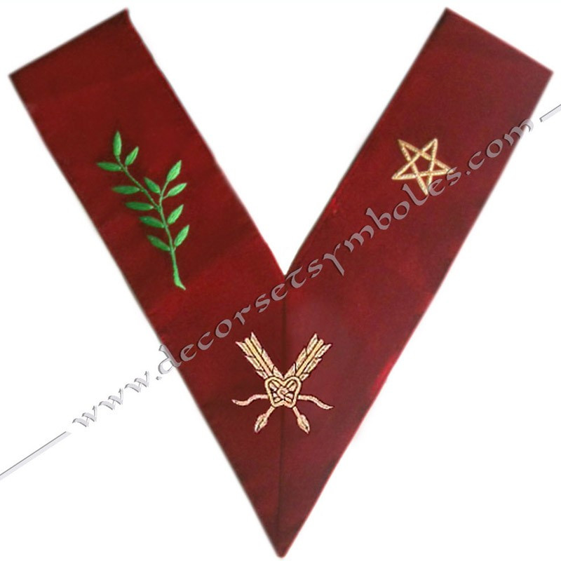 HRA028-sautoir-cordons-maconnique-officier-grand-secretaire-14eme-degre-reaa-rite-ecossais-ancien-accepte-fm