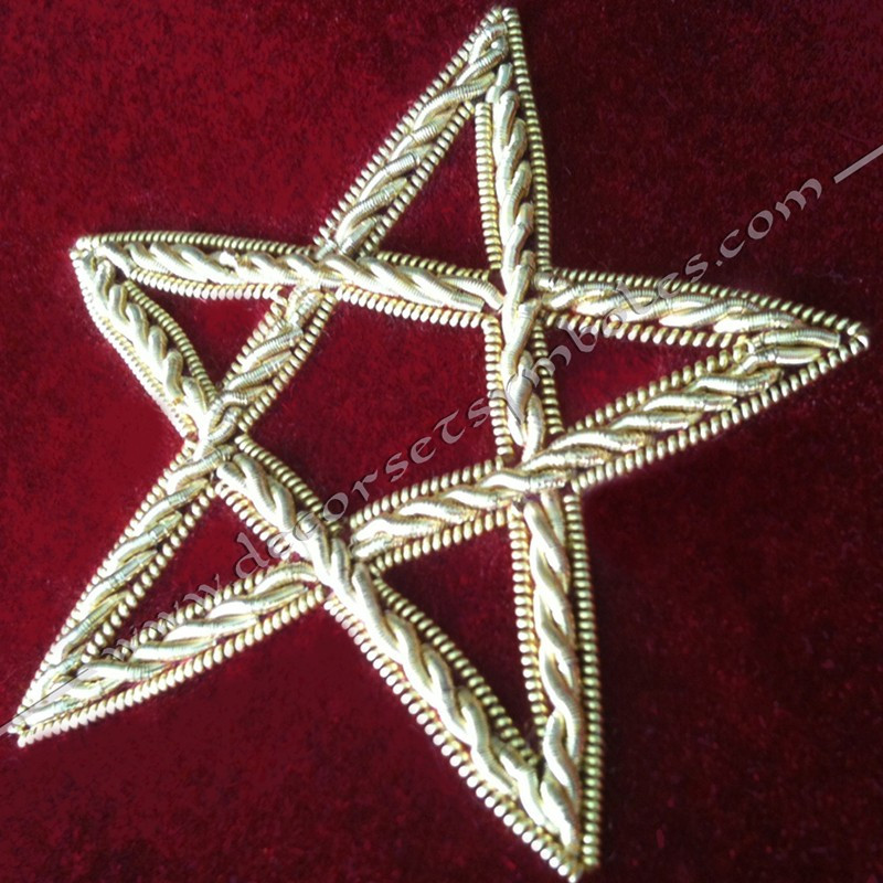 Great Secretary Collar of 14th degree of Ancien and Accepted Sotish Rite (AASR). Regalia Officier for freemasons, gloves, fm