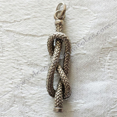 Masonic pendant lakes love in silver metal