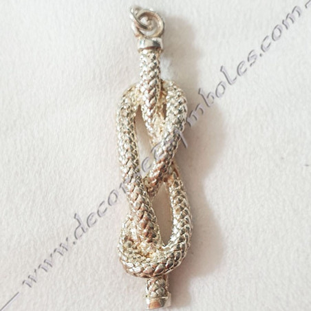 Pendentif maconnique Lacs d'Amours dore a l'Argent fin