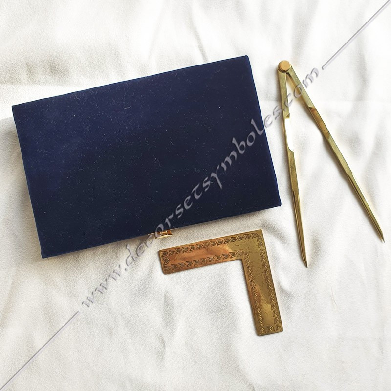 Masonic box set square and compass, gift idea