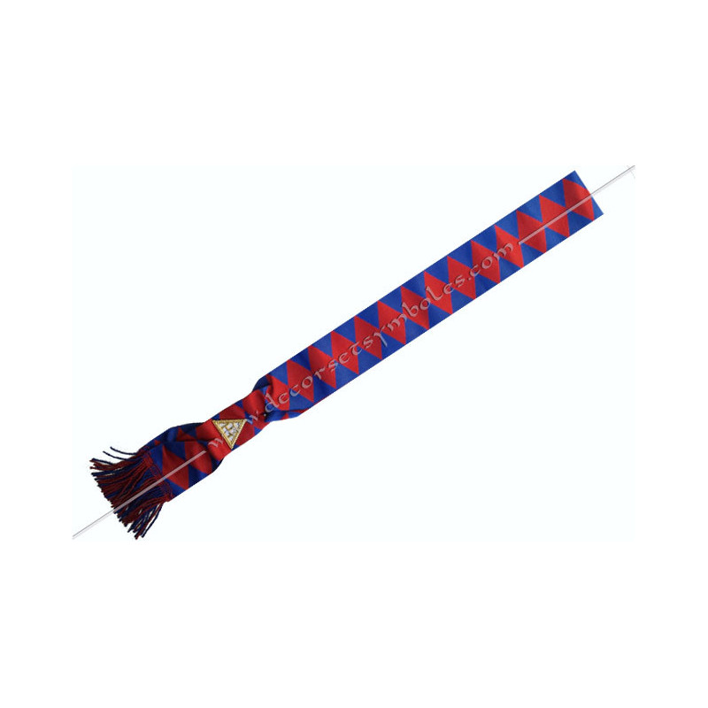 Masonic sash of Companion of the Royal Arch with embroidered symbol
