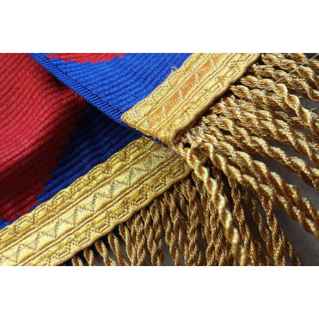 Masonic sash of Principal of the Royal Ark with embroidered symbol
