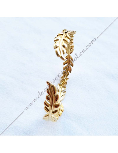 MSC310-bracelets-maconniques-ajustables-couronne-acacia-bijoux-femmes-cadeaux-jonc-noel-fm-decors-symboles-art-royal