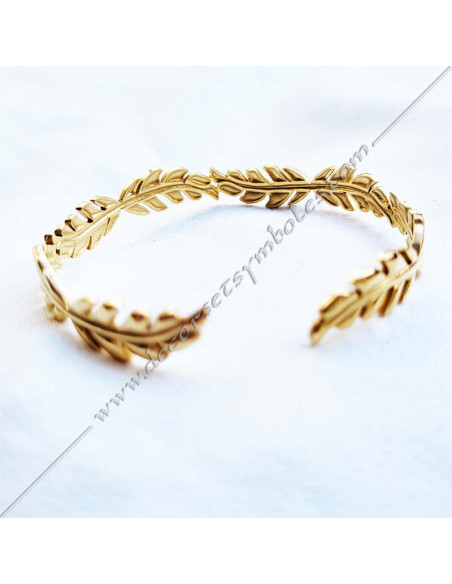 MSC310-bracelets-maconniques-ajustables-couronne-acacia-bijoux-femmes-cadeaux-jonc-fm-noel-decors-symboles-art-royal