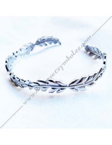MSC310-bracelets-maconniques-ajustables-couronne-acacia-bijoux-femmes-cadeaux-fm-jonc-noel-decors-symboles-art-royal