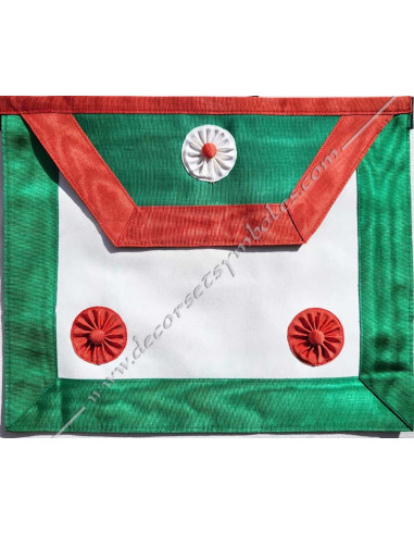 TSA283-masonic-aprons-mesa-rer-regime-rite-scottish-rectified-cbcs-saint-andre-decorations-white-rosette-red-button-templars-fm