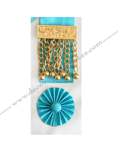 TRF049B-masonic-aprons-master-rite-french-groussier-decorations-symbols-pendants-roundels-fm-rosettes-rf