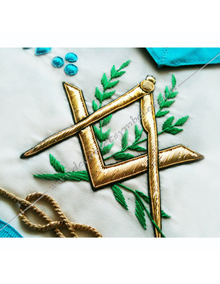 TRF314B-masonic-aprons-master-rite-french-groussier-rituals-lodges-acacia-branches-decorations-symbols-fm-accessories-tools