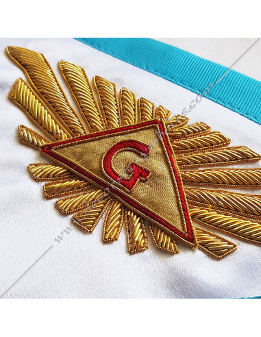 TRF370B-masonic-apron-whorshipful-master-rite-french-groussier-columns-delta-sun-moon-decorations-tools-fm-accessories