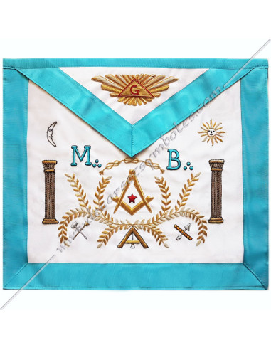 TRF370B-masonic-apron-whorshipful-master-rite-french-groussier-columns-delta-sun-moon-decorations-tools-accessories-fm