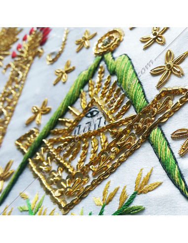 TRF018B-masonic-prestige-masters-apons-rite-french-groussier-decorations-lodges-symbols-tools-fm-accessories-gloves