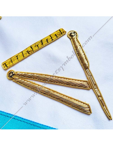 TRF375B-masonic-aprons-master-worshipful-french-groussier-rite-square-compass-chisel-rule-decorations-fm-tools-accessories