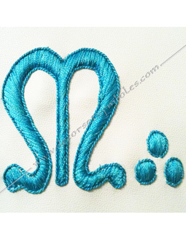 TRF002B-masonic-aprons-french-groussier-rite-decorations-symbols-freemasonry-tools-worshipfull-master-fm-accessories