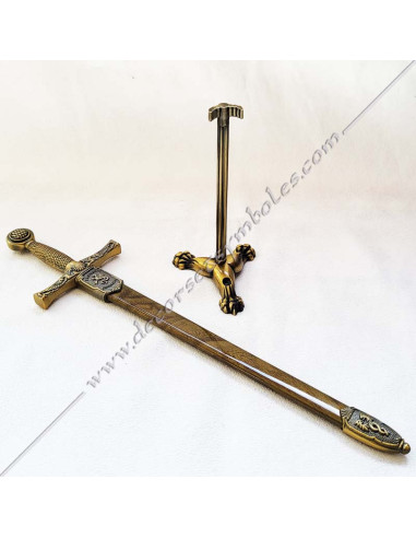 CFM030-coupes-papier-maconniques-epees-excalibur-roi-arthur-cadeaux-accessoires-outils-decors-signes-gants-blancs-fm