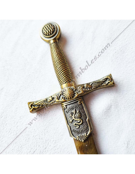 CFM030-coupes-papier-maconniques-epees-excalibur-roi-arthur-cadeaux-accessoires-fm-outils-decors-signes-gants-blancs