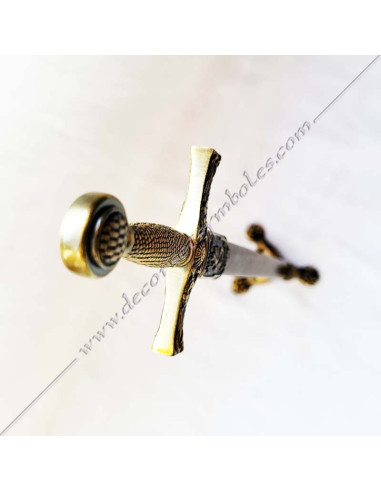 CFM030-coupes-papier-maconniques-epees-excalibur-roi-arthur-cadeaux-accessoires-outils-decors-fm-signes-gants-blancs