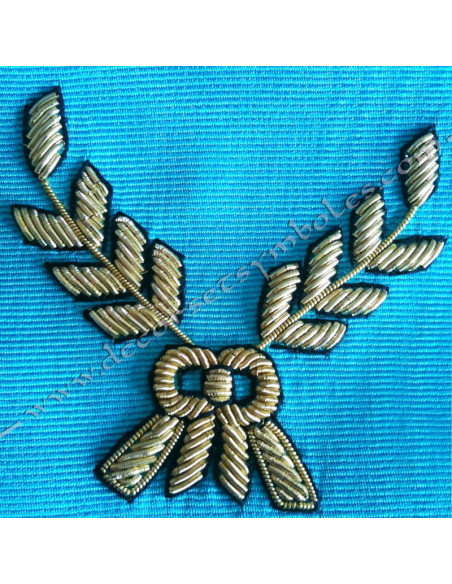 Masonic Cord of Master of the French Rite Groussier hand embroidered