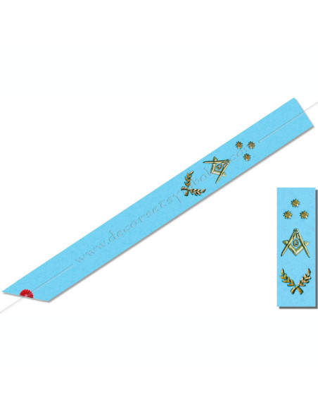 Masonic Cord of Master of the French Rite Groussier hand embroidered