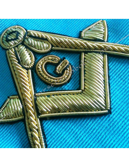 Cordon maconnique de Maitre du Rite Francais Groussier brode main