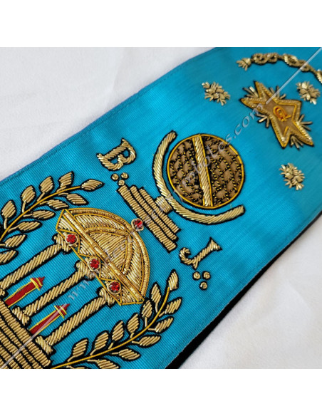 BRF046B-sash-ribbons-masonic-master-rite-french-groussier-decorations-symbols-gifts-tools-fm-accessories