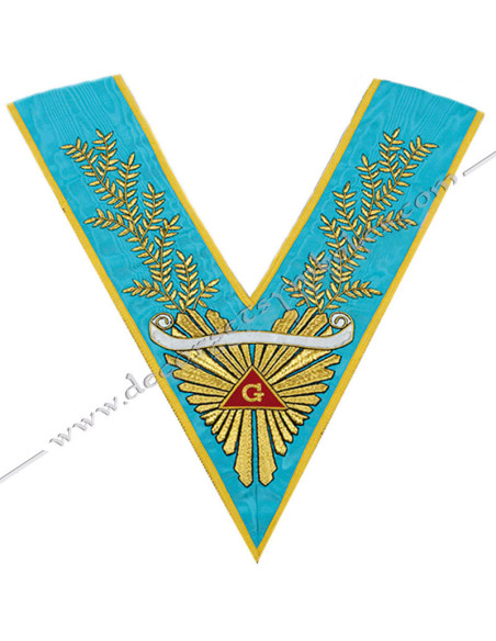 VRF0721B-masonic-collars-sashes-worshipful-past-master-honour-french-rite-groussier-banner-acacia-branches-gifts-fm