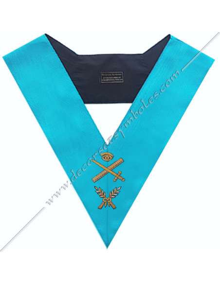 SRF006B-sautoirs-officiers-grands-experts-rite-francais-groussier-maconniques-cordons-loges-accessoires-outils-cadeaux-fm