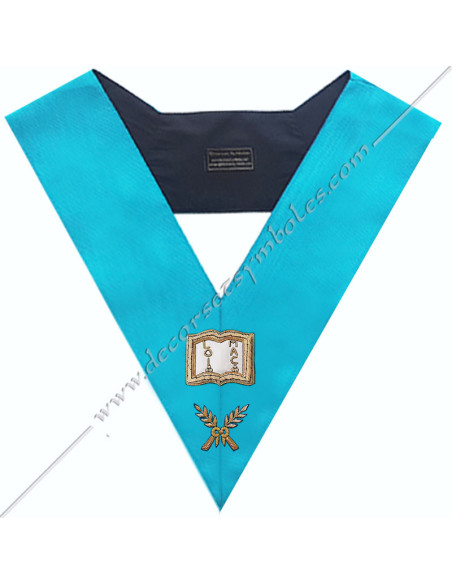 SRF008B-cordons-officiers-orateurs-rite-francais-groussier-sautoirs-maconniques-rituel-accessoires-livres-loi-mac-outils-fm