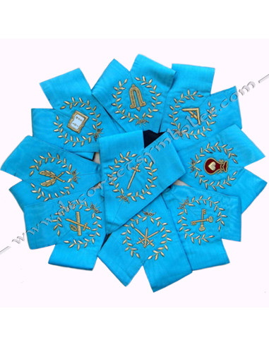 ENSRF209-officers-sets-packs-10-collars-masonic-pack-rite-groussier-french-crowns-acacia-gloves-fm