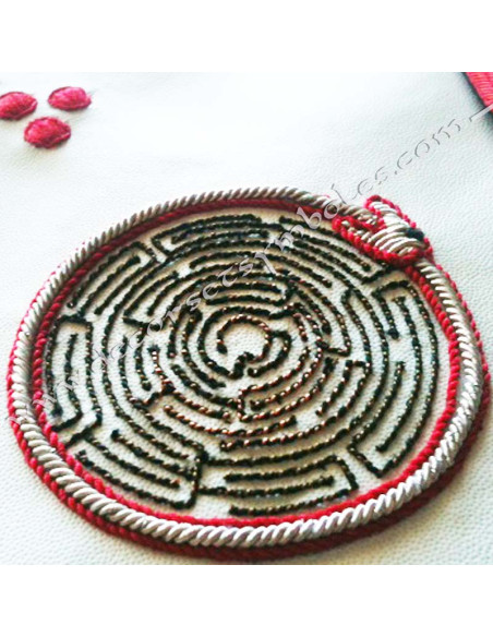 TRA042R-masonic-worshipful-aprons-masters-labyrinth-ouroboros-aasr-decorations-jewels-reaa-gold-fm-tools