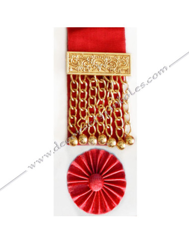 TRA049R-maitres-tabliers-ecossais-reaa-rosaces-cocardes-rosettes-rouges-breloques-pendeloques-pampilles-fm-maconniques-or