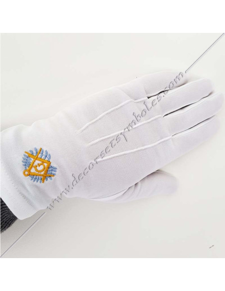 GCB100-gants-blancs-maconniques-brodes-equerres-compass-acacia-bleu-ciel-couronnes-accessoires-cadeaux-fm