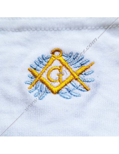 GCB100-gants-blancs-maconniques-brodes-equerres-compass-acacia-bleu-ciel-couronnes-accessoires-fm-cadeaux