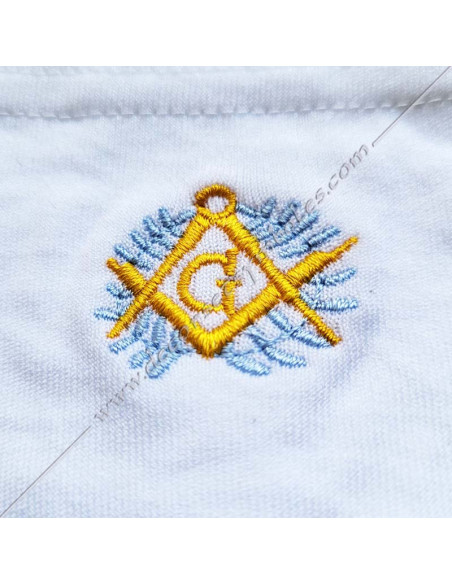 GCB100-gants-blancs-maconniques-brodes-equerres-compass-acacia-bleu-ciel-couronnes-accessoires-fm-cadeaux