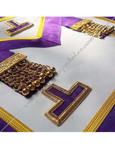 Masonic Apron Venerable Master Rite Memphis Misraim purple