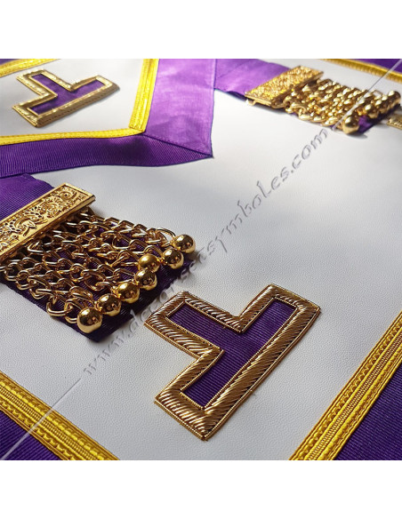 Masonic Apron Venerable Master Rite Memphis Misraim purple