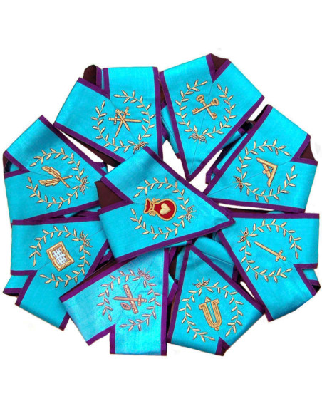 ENSRMM211-sets-packs-11-eleven-officers-collars-memphis-misraim-venice-decorations-masonic-accessories-fm