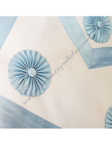 TRE020C-3-blue-rosettes-aprons-master-french-modern-rer-philosophical-decorations-masonic-fm-accessories